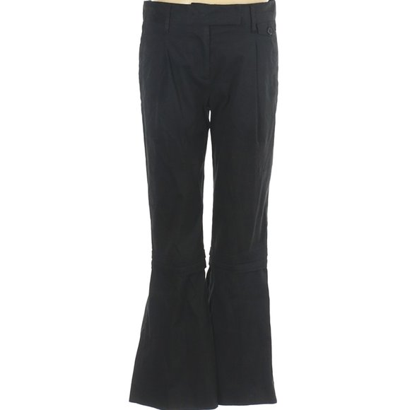 Prada Mid Rise Boyfriend Bell Flare Leg Black Pant - Picture 1 of 6